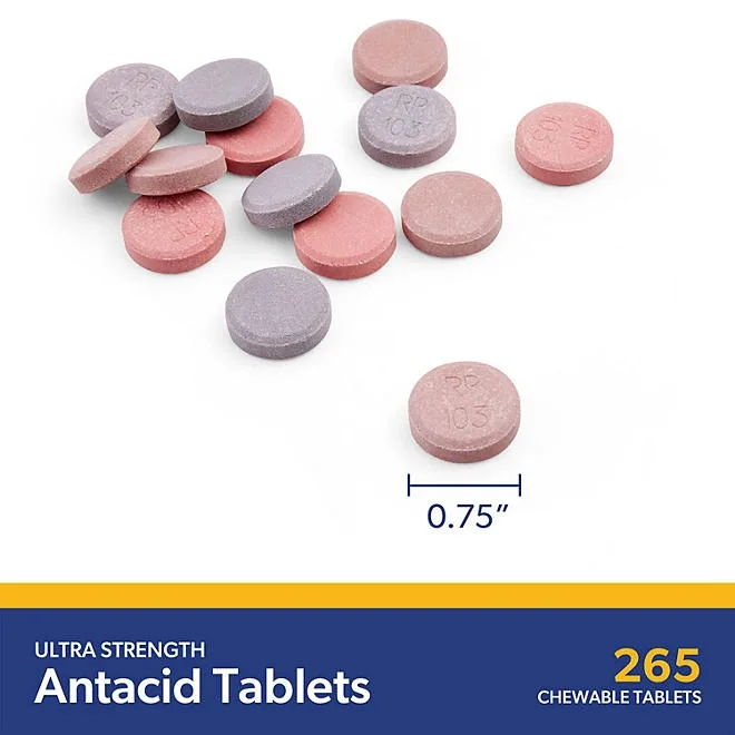 Member's Mark Ultra Strength Antacid Chewable Tablets, Assorted Berry, 265 ct./pk., 2 pk. 4