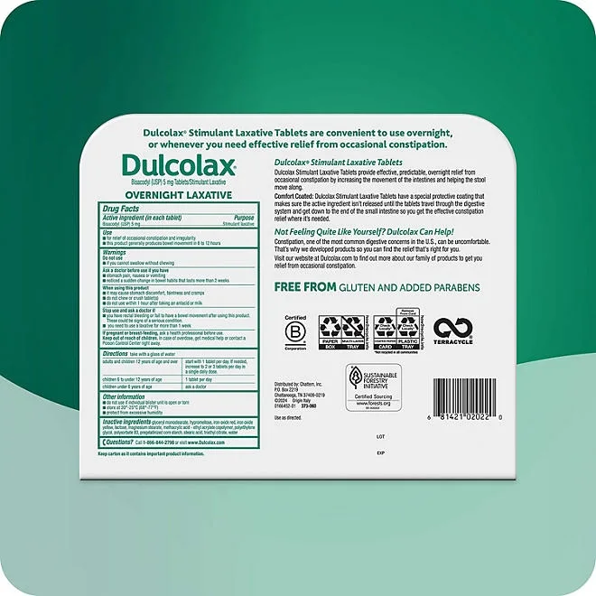 Dulcolax Comfort-Coated Laxative Tablets, 200 ct. 4