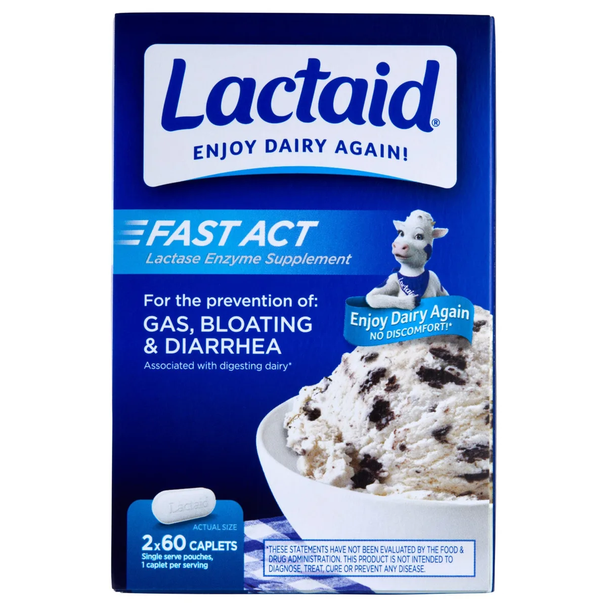 Lactaid Fast Act Lactose Intolerance Caplets, 120 ct.