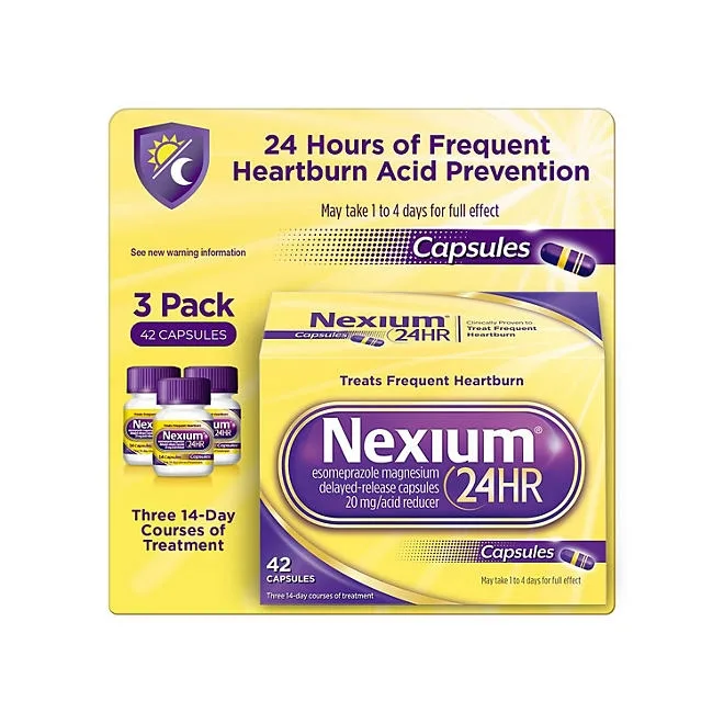 Nexium 24HR Acid Reducer Heartburn Relief Capsules with Esomeprazole Magnesium, 42 ct. 2