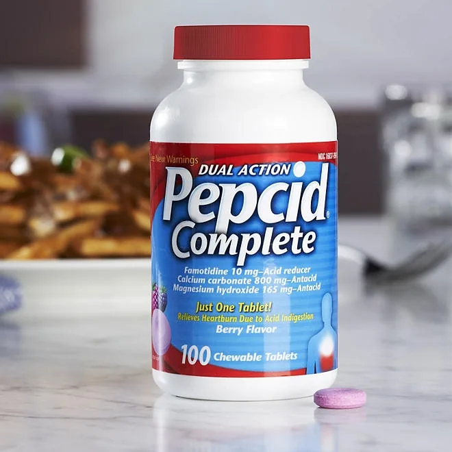 Pepcid Complete Acid Reducer + Antacid Chewable Tablets, Berry, 100 ct. 3
