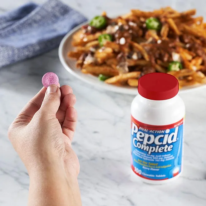 Pepcid Complete Acid Reducer + Antacid Chewable Tablets, Berry, 100 ct. 4