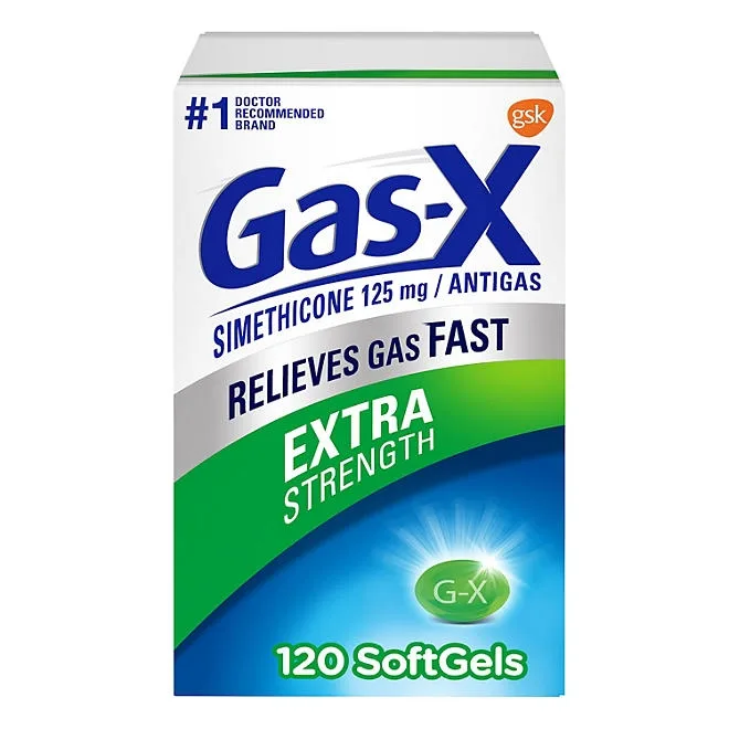 Gas-X Extra Strength Gas Relief Soft Gels, Simethicone 125 mg, 120 ct. 2