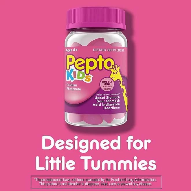 Pepto Kids Chewable Gummies, Bubble Gum, 48 ct. 5