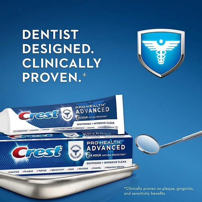 Crest Pro-Health Advanced Whitening + Intensive Clean Toothpaste, 5.8 oz., 5 pk. 3
