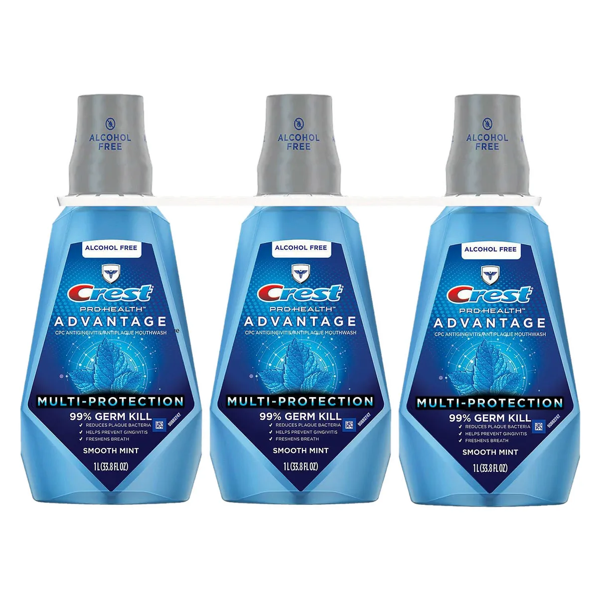 Crest Pro-Health Advantage Multi-Protection Mouthwash, Smooth Mint, 33.8 fl. oz., 3 pk.