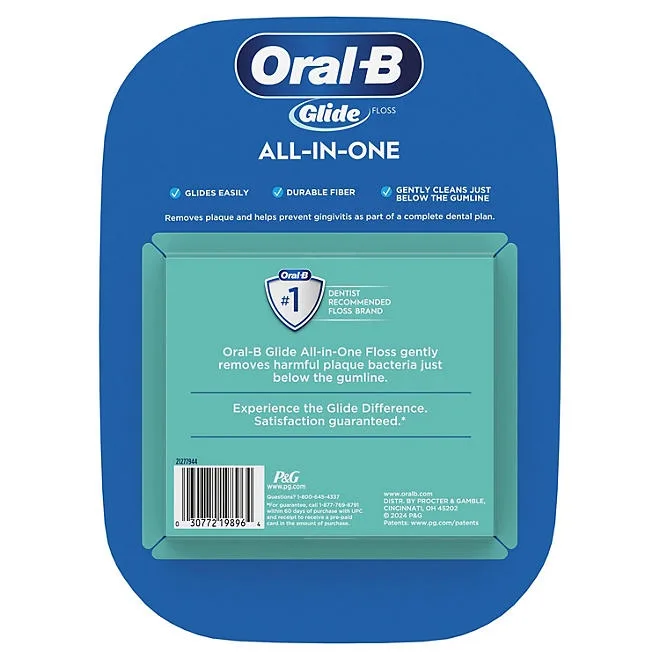 Oral-B Glide All-In-One Mint Flavor Dental Floss, 44 m, 6 pk. 3