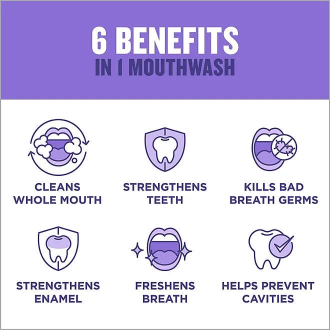 Listerine Total Care Fresh Mint Mouthwash, 33.8 fl. oz., 3 pk. 4