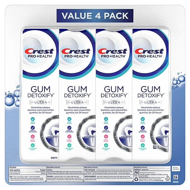 Crest Gum Detoxify Ultra Toothpaste, 4.7 oz., 4 pk. 2