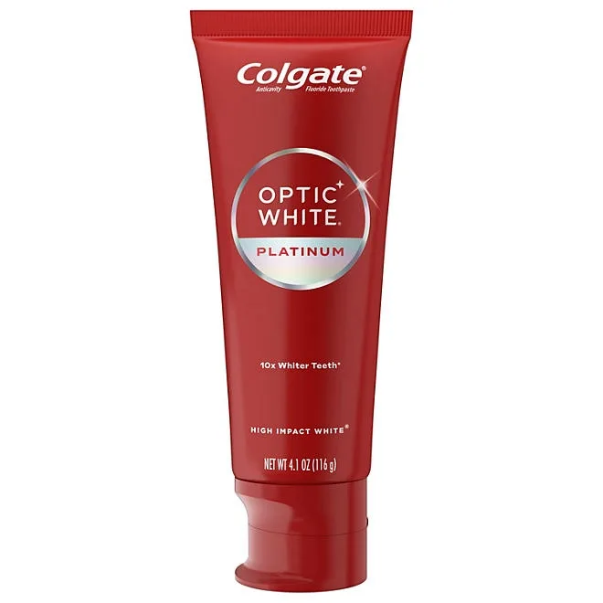 Colgate Optic White Platinum Teeth Whitening Toothpaste, 4.1 oz., 4 pk. 3
