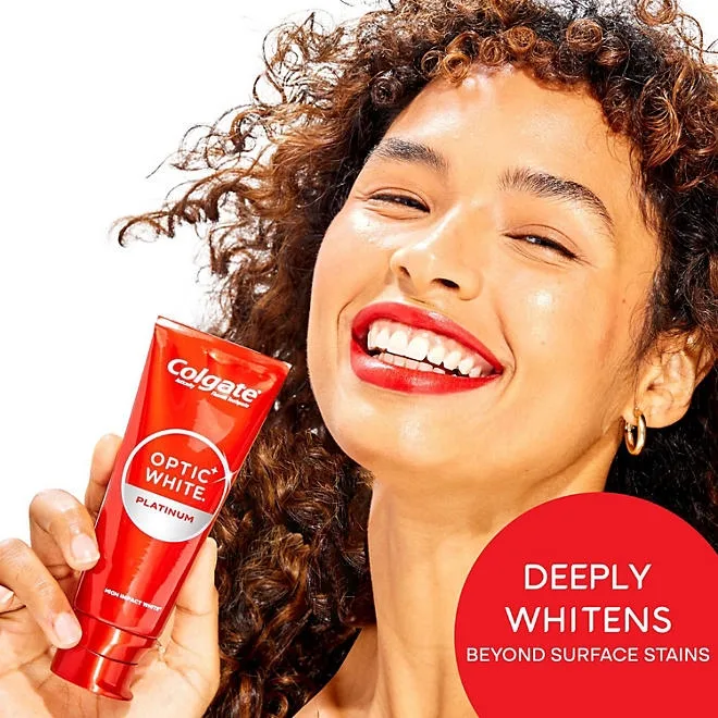 Colgate Optic White Platinum Teeth Whitening Toothpaste, 4.1 oz., 4 pk. 5