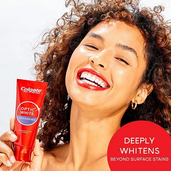 Colgate Optic White Advanced Teeth Whitening Sparkling White Toothpaste, 4.2 oz., 5 pk. 4