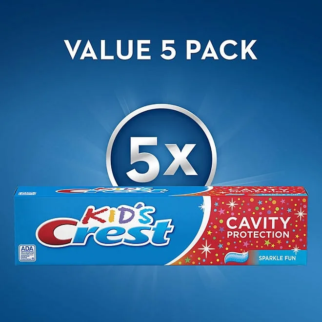 Crest Kid's Toothpaste, Sparkle Fun, 4.6 oz., 5 pk. 4