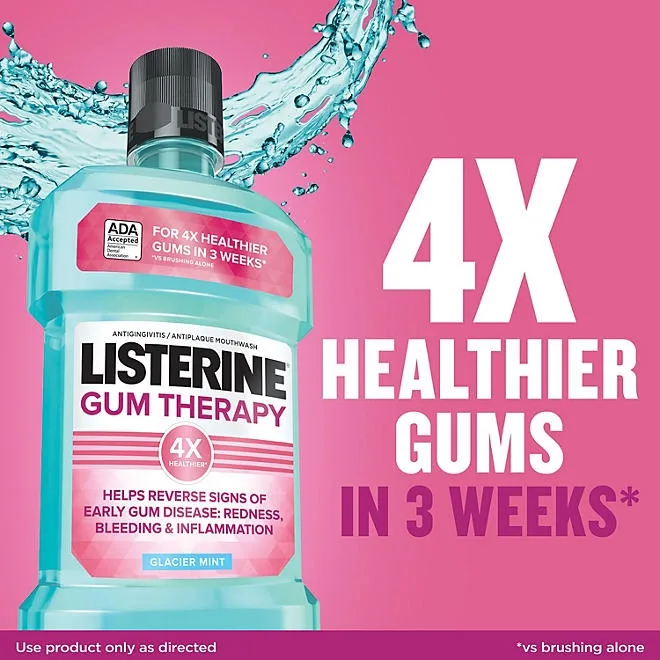 Listerine Gum Therapy Anti-Gingivitis Glacier Mint Mouthwash, 50.72 fl. oz., 2 pk. 4