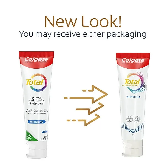 Colgate Total Whitening Gel Toothpaste, 6 oz., 5 pk. 4