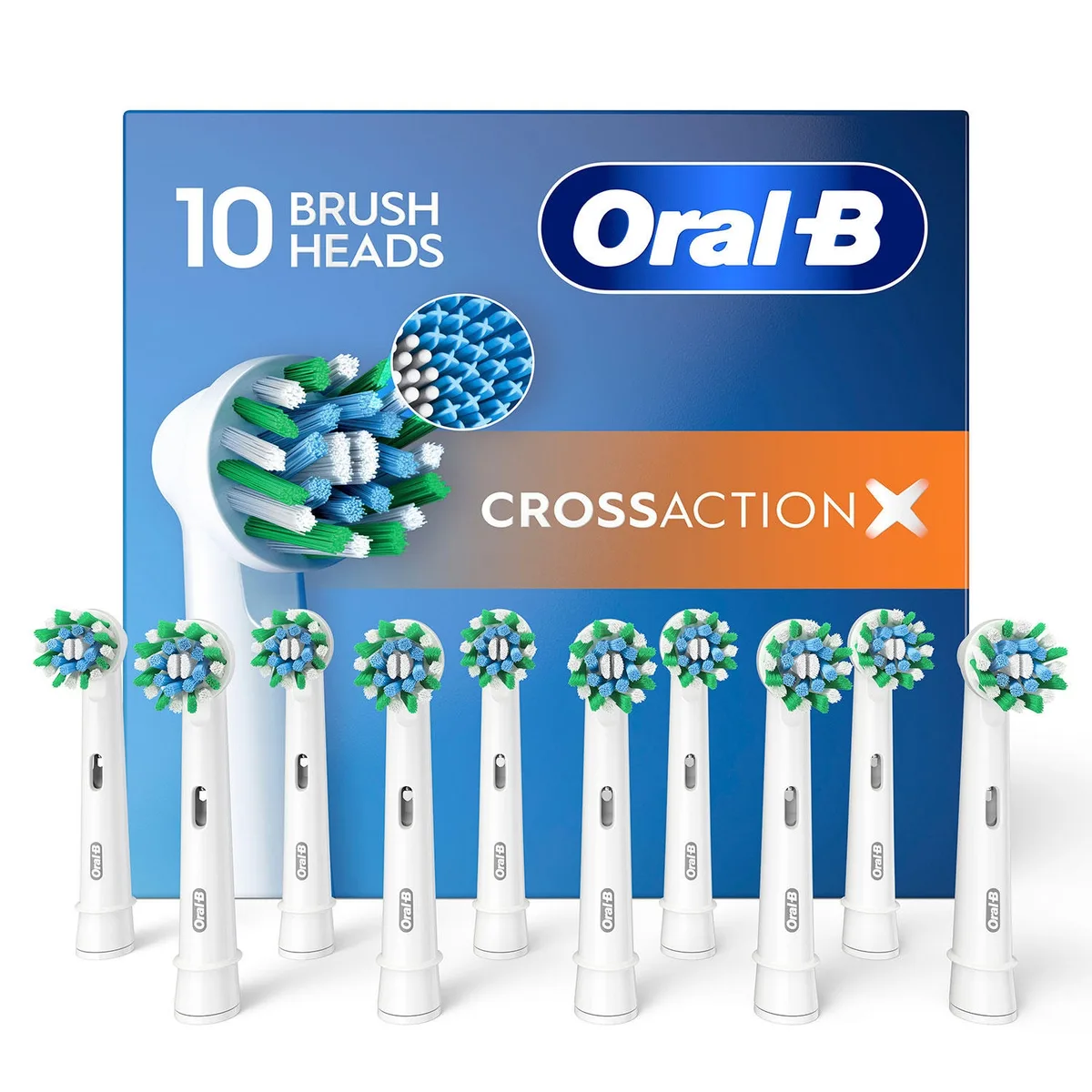 Oral-B CrossAction X Replacement Brush Heads (10 ct.)