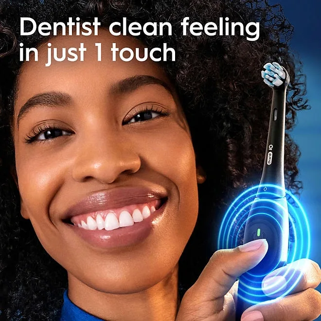 Oral-B iO Series 2 Electric Toothbrush, Pure White & Night Black, 2pk., 3 Brush Heads 4