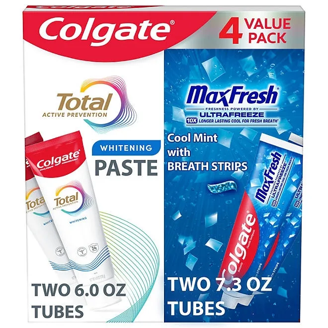 Colgate Total Whitening + Maxfresh Toothpaste, 26.6 oz., 4 pk. 2