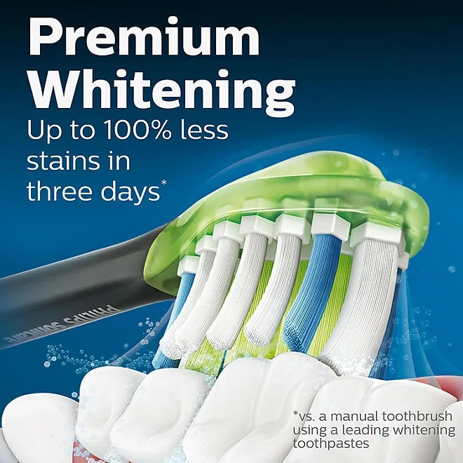Philips Sonicare Premium Whitening Replacement Brush Heads, Black, 8 ct. 4
