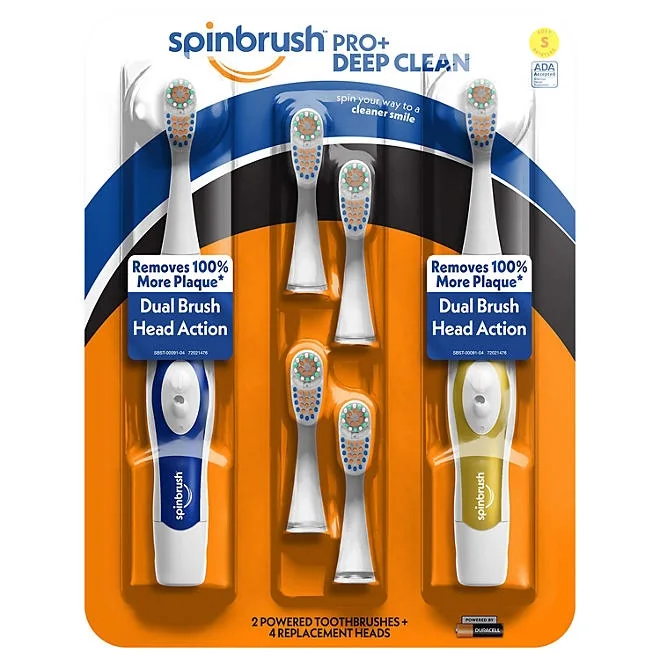 Spinbrush Pro+ Battery Toothbrush Twin Pack 2