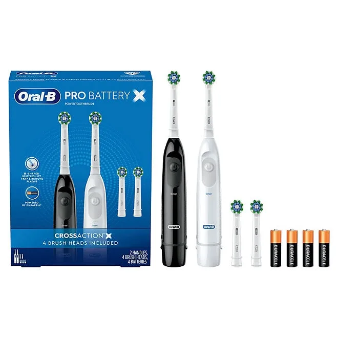 Oral-B Pro Advantage Battery-Powered Toothbrush, 2 Handles + 4 Brush Heads 3