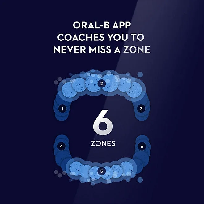 Oral-B iO Series 7 Electric Toothbrush, Black Onyx & Aquamarine, 2 pk., 4 Brush Heads. 4