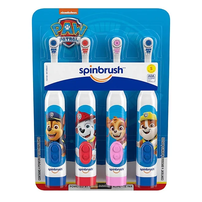 Spinbrush Kid's Paw Patrol Battery Toothbrush, 4 pk. 2