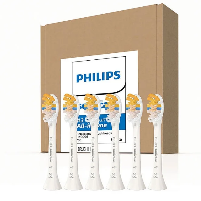 Philips Sonicare Premium All-in-One Replacement Toothbrush Heads, White, 6 ct. 2