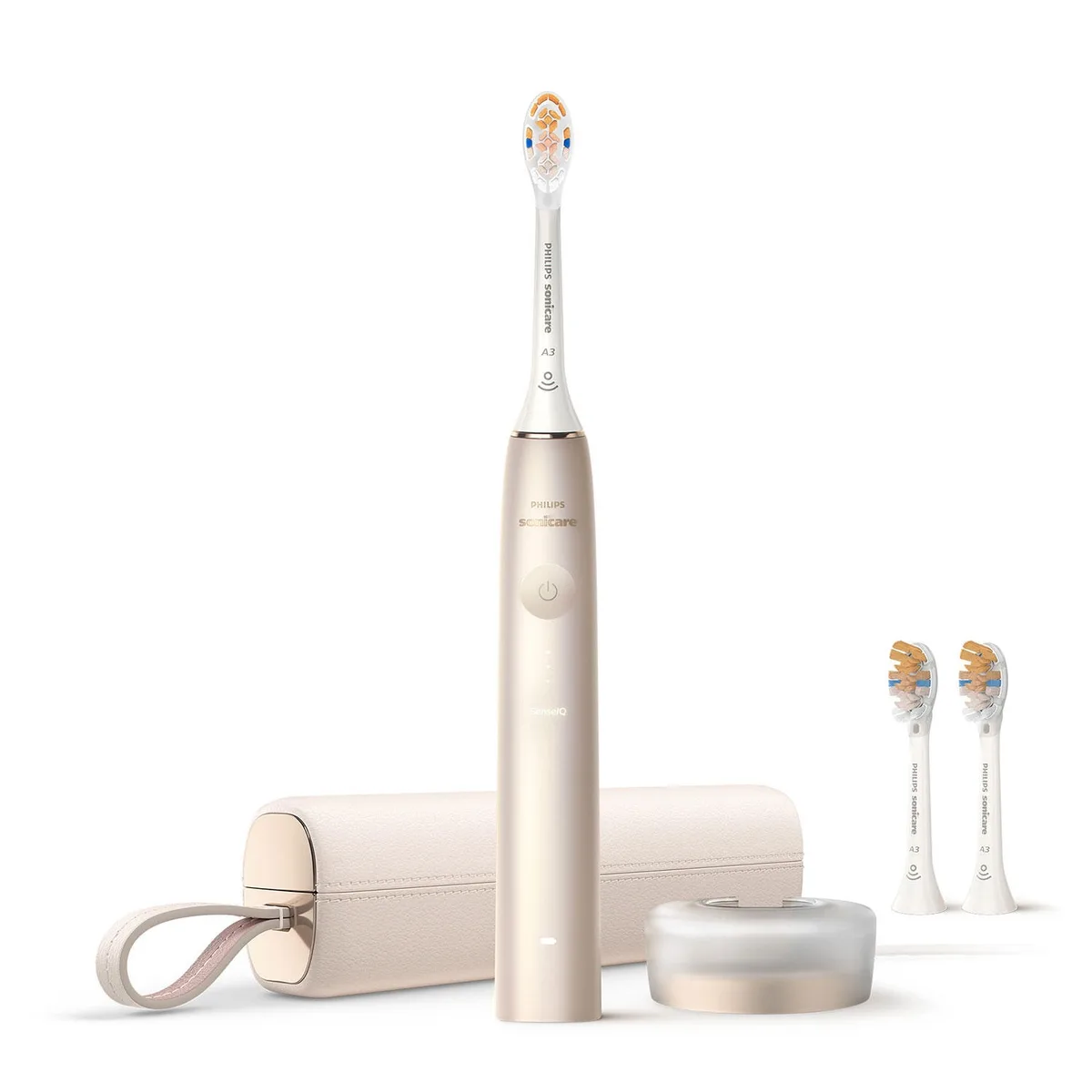 Philips Sonicare Prestige 9900 Power Toothbrush, Champagne, with Replacement Brush Heads