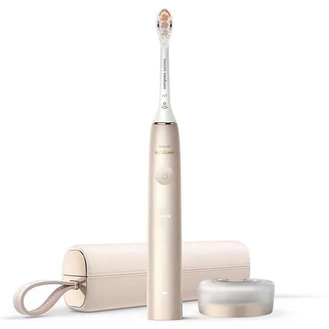 Philips Sonicare Prestige 9900 Power Toothbrush, Champagne, with Replacement Brush Heads 4