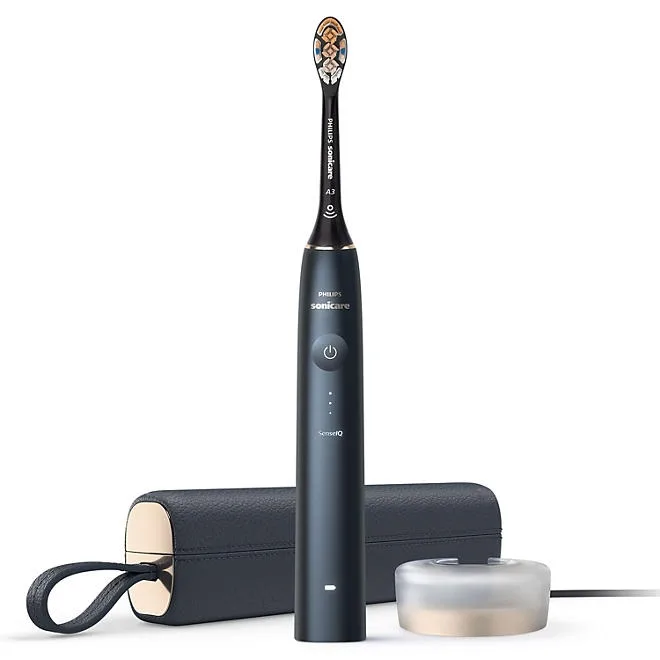 Philips Sonicare Prestige 9900 Power Toothbrush, Midnight Blue, with Replacement Brush Heads 4