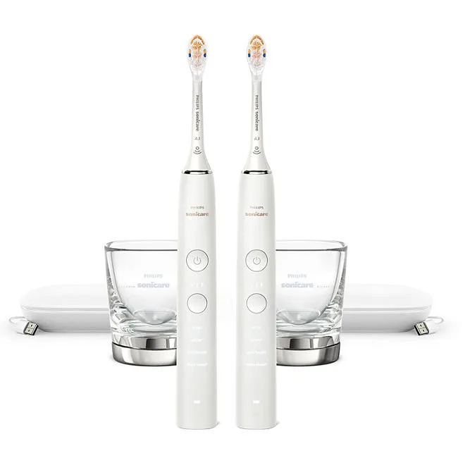 Philips Sonicare DiamondClean Power Toothbrush, White Handles, 2 pk. 2