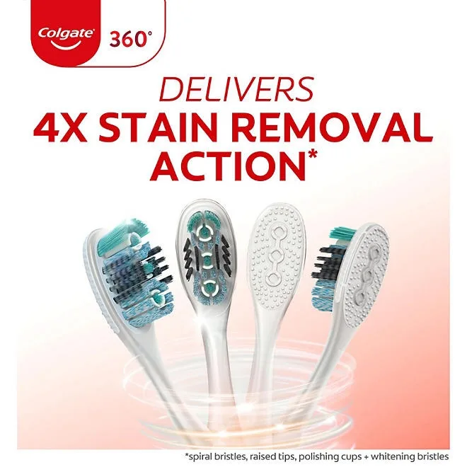 Colgate Optic White 360 Soft Manual Toothbrush, 8 ct. 4