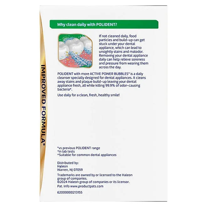 Polident Rapid Clean Dental Cleanser Tablets, 102 ct., 2 pk. 5