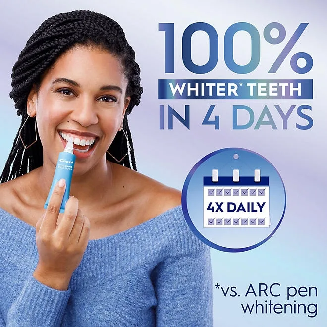 Crest 3DWhite Daily Whitening Serum, Advanced Enamel White + LED Light Treatment 4