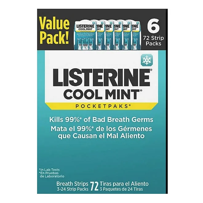 Listerine Cool Mint PocketPaks, 72-Strip Pack, 6 pk. 2