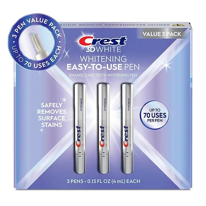 Crest 3DWhite Enamel Safe Teeth Whitening Pens, 0.13 fl. oz., 3 pk. 2