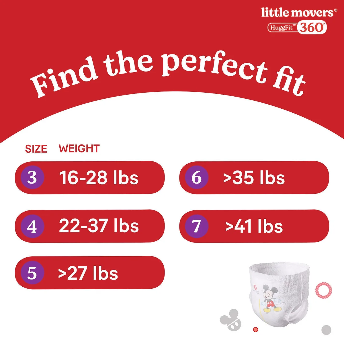 Huggies Little Movers HuggFit 360° Diapers, Sizes 3-7 2