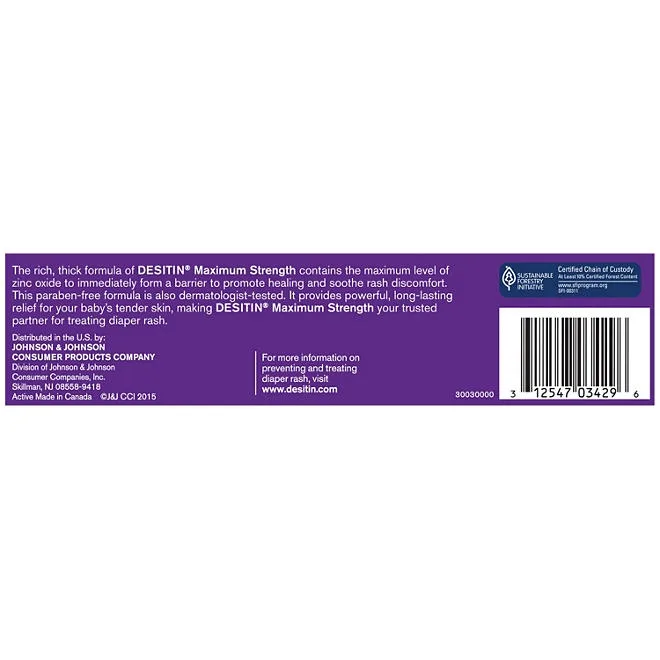 Desitin Maximum Strength Diaper Rash Paste, 4.8 oz., 3 pk. 4