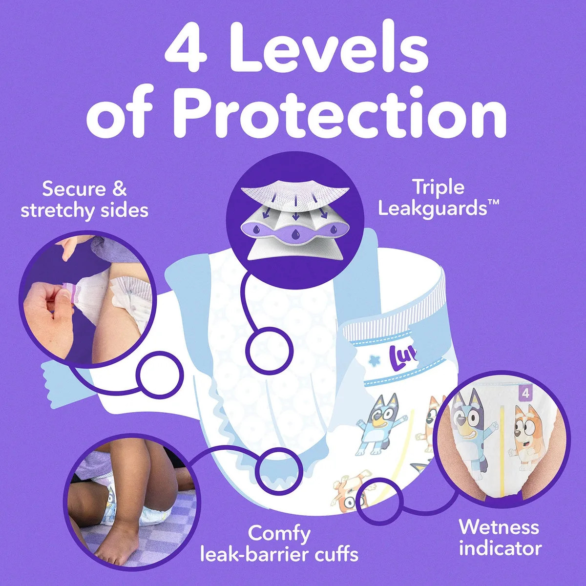 Luvs Pro Level Leak Protection Diapers, Sizes: 1-8 4