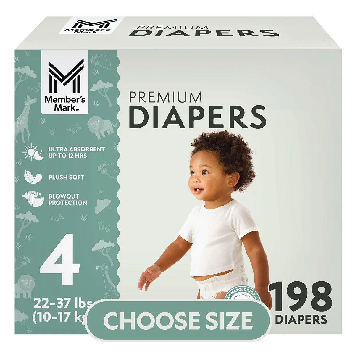 Member's Mark Premium Baby Diapers, Sizes: Newborn - 8 2