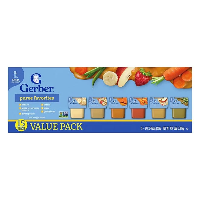 Gerber 2nd Foods Fruit & Veggie Variety Pack, 4 oz., 30 ct. 2