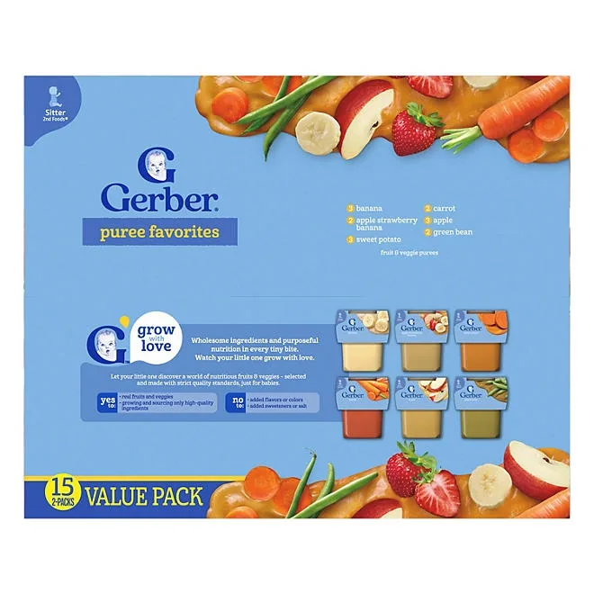 Gerber 2nd Foods Fruit & Veggie Variety Pack, 4 oz., 30 ct. 5