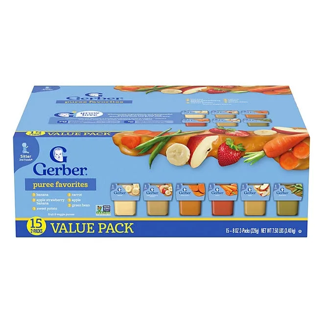 Gerber 2nd Foods Fruit & Veggie Variety Pack, 4 oz., 30 ct. 3