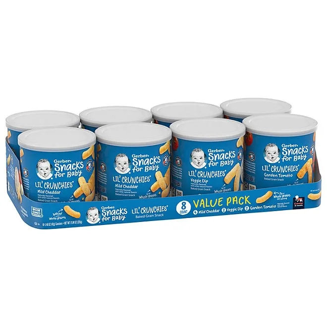 Gerber Lil' Crunchies Baked Grain Snack, Variety Pack, 1.48 oz., 8 ct. 3