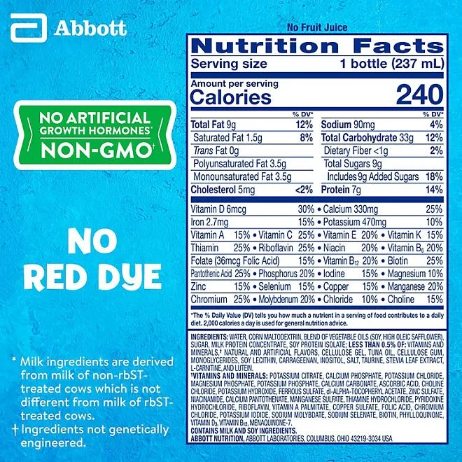PediaSure Grow and Gain Nutrition Shake for Kids, Strawberry, 8 fl. oz., 24 pk. 3