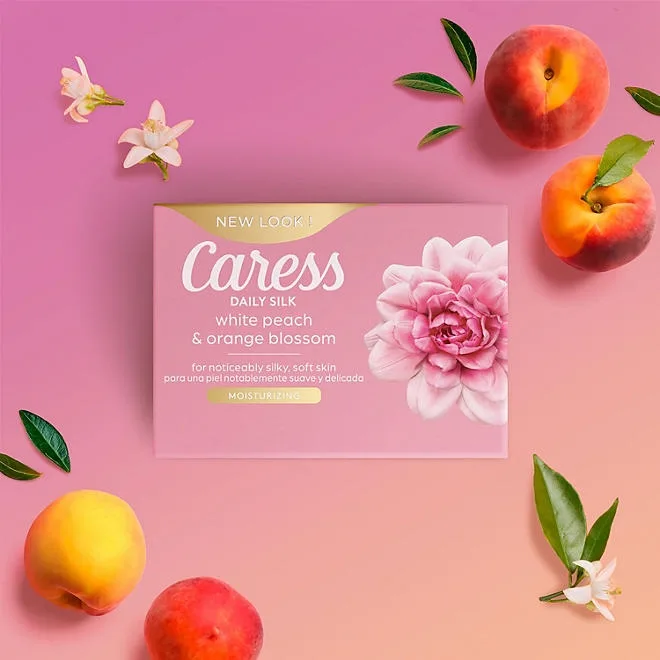 Caress Silkening Daily Silk Beauty Bar, White Peach & Orange Blossom, 3.75 oz., 16 ct. 5