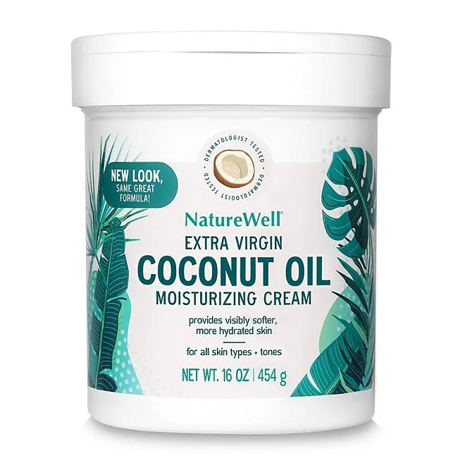 NatureWell Extra Virgin Coconut Oil Moisturizing Cream, 16 oz. 2