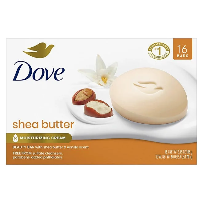 Dove Bar Soap, Shea Butter & Vanilla, 3.75 oz., 16 ct. 2