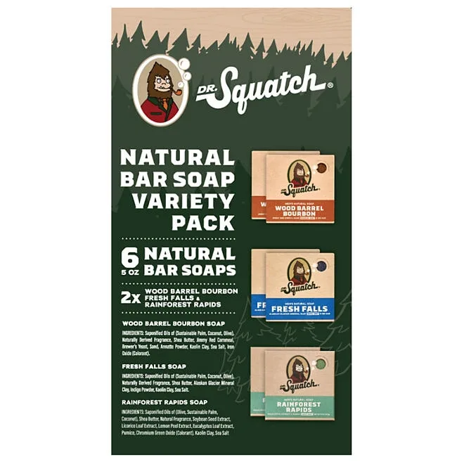 Dr. Squatch Natural Bar Soap, Variety Pack, 5 oz., 6 ct. 3